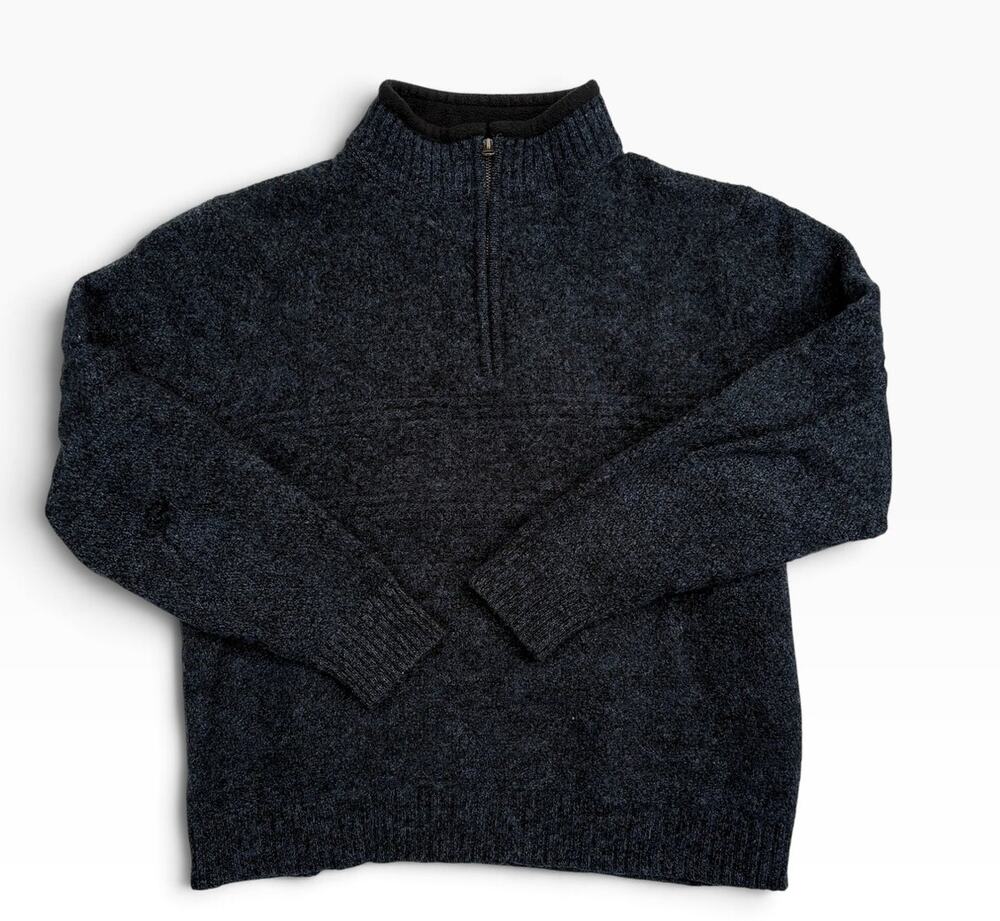 Pendleton 100% Shetland Wool Quarter Zip Washable Wool Sweater Women's Medium